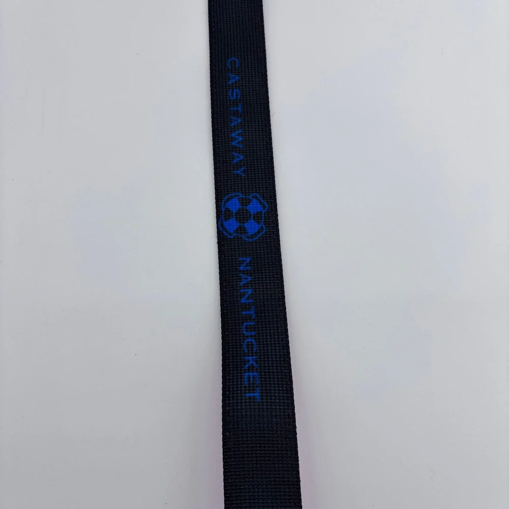 Castaway Nantucket Lacrosse Helmet Sticks Ribbon Belt Men 42 Red Navy USA Made